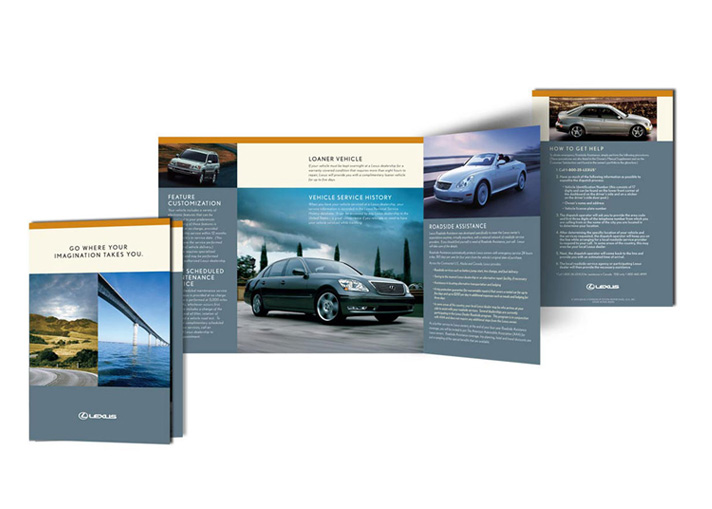 Lexus in-dash brochure