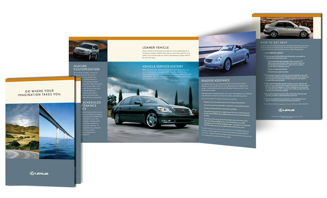 Lexus in-dash brochure